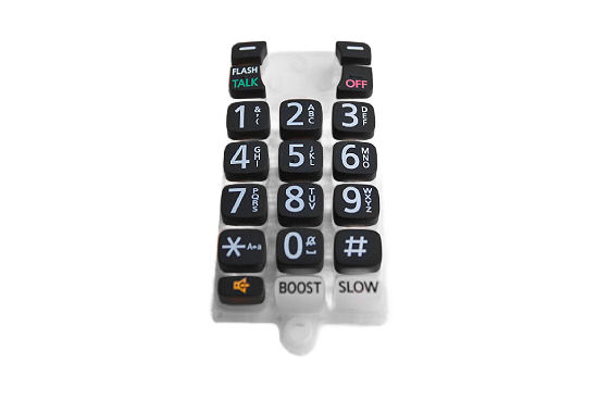 Durable and customizable printed custom silicone keypads for electronics.