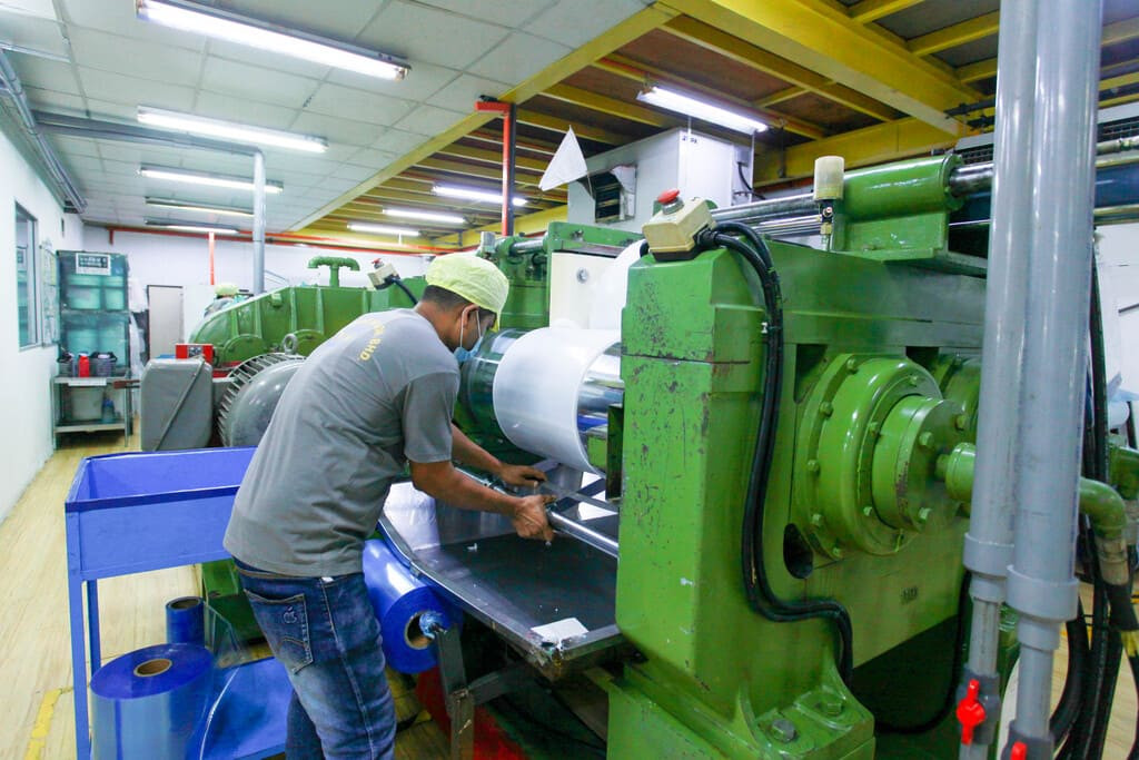 Industrial rubber manufacturing equipment and advanced machinery 6 at NK Rubber facility.