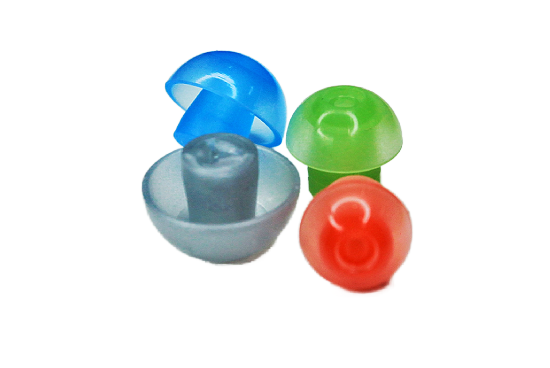 Custom molded biocompatible medical-grade silicone components and device seals.