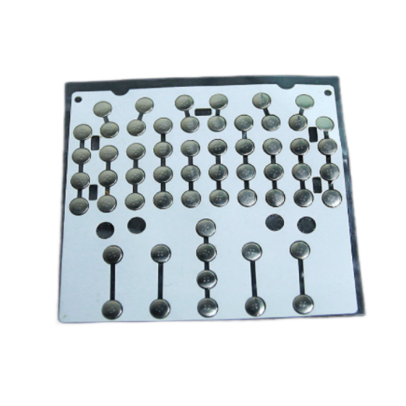Custom silicone keypad integrated with a metal dome tactile switch array.