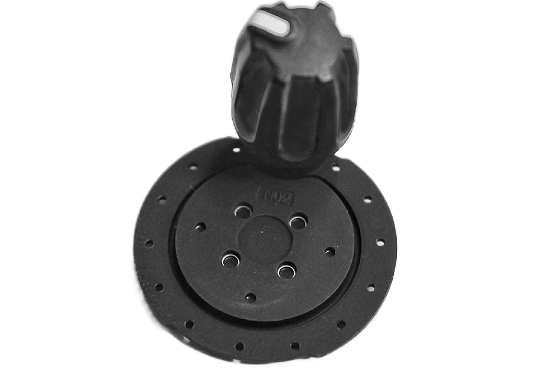 Co-molded and overmolded custom rubber to plastic bonded components.